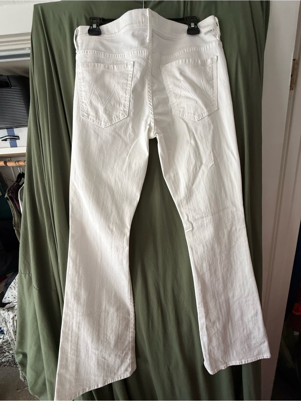 Mother The Cruiser Women's White Flare Jeans sz 31 - Picture 3 of 9